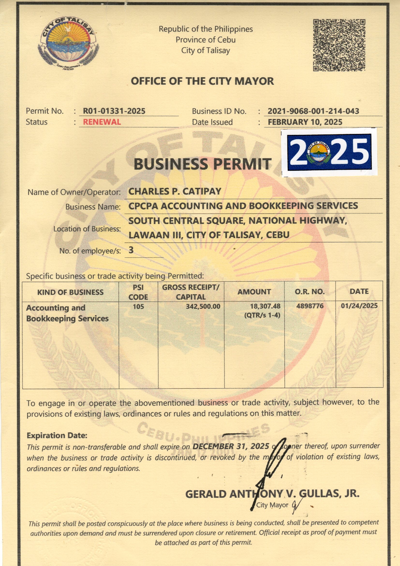 Mayor’s Permit